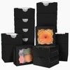 Gcardist Black Bakery Boxes with Window, Pack of 30, 10