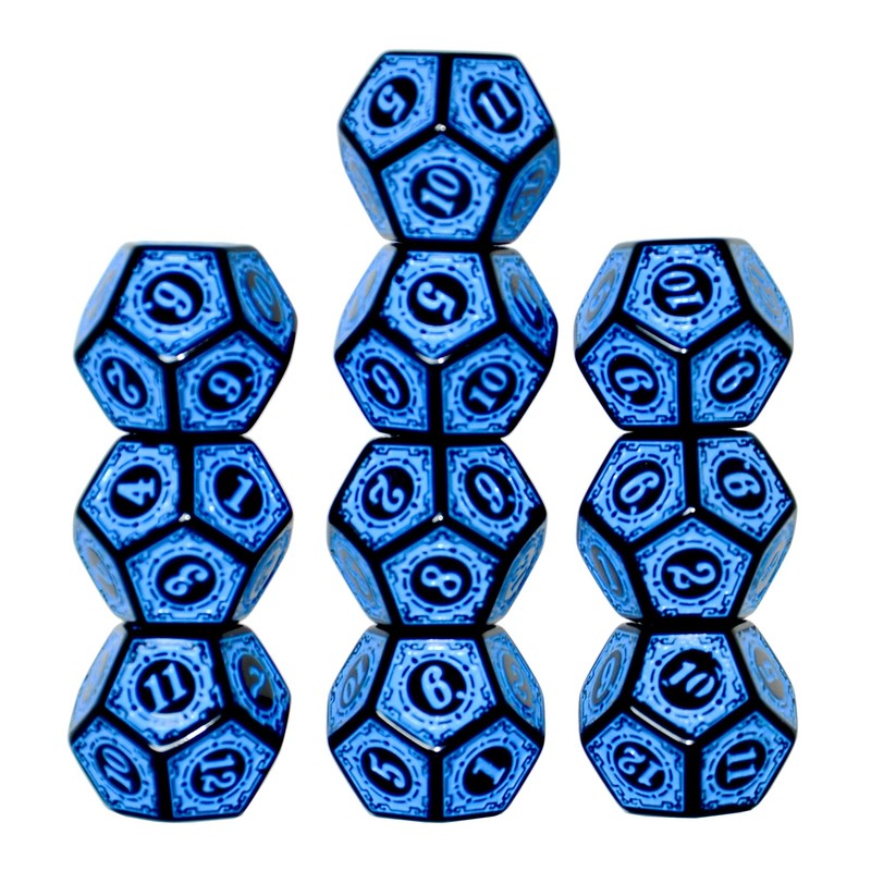 SmartDealsPro 10-Pack Six Sides D6 12 Sided D12 Dice Die