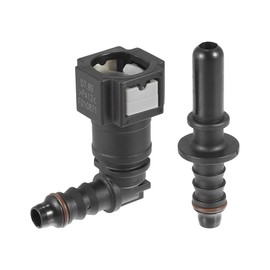 X AUTOHAUX 7.89mm SAE to 8mm 90 Degree Fuel Hose Quick Release Connector 1 Set