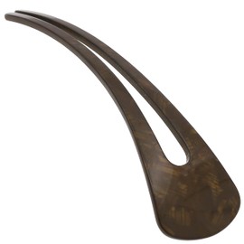 Camila Paris CP3163 French Twist Stick Clip Pins, Brown, Wavy Hair Pin U-Shaped Hair Fork for Girls Spiral Updo Chignon Bun Holder, Fashion Flexible Styling Hair Accessories for Women, Made in France