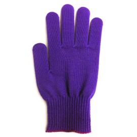 Glove Factory Color Gloves, 10 Gauge Knitting, Purple, Set of 10