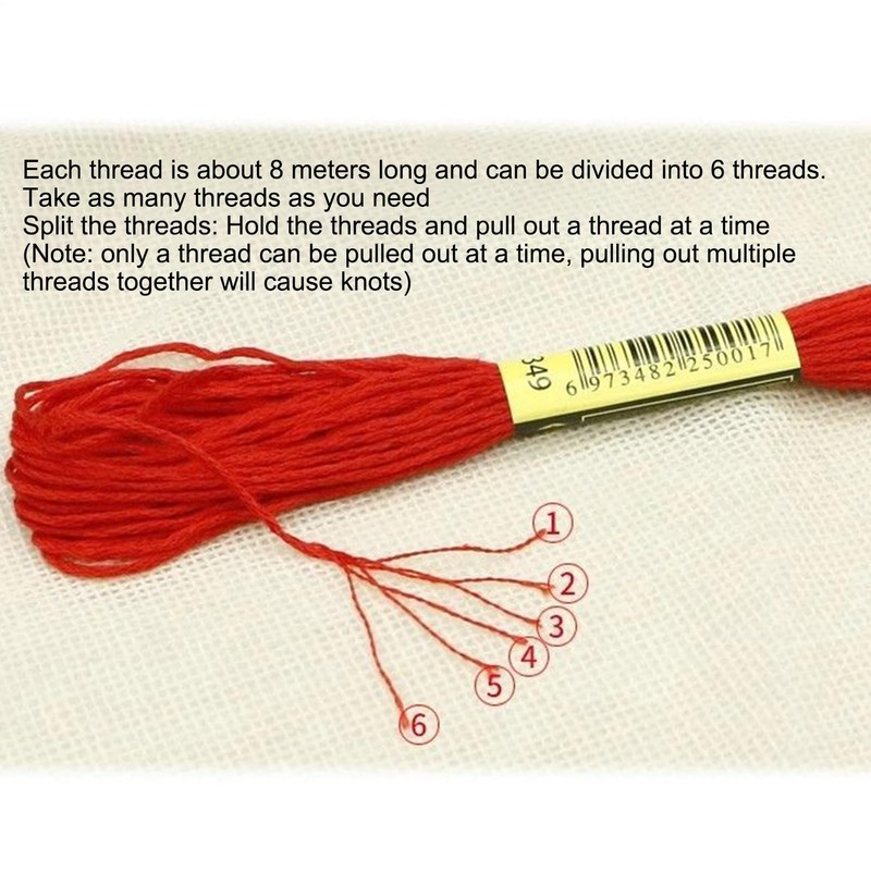 Hand Embroidery Thread,Cotton Embroidery Floss - Supplies Sewing Arts Rainbow