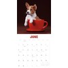 Pups in Cups 2025 Wall Calendar, 12" x 12"