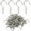 Bonsicoky 120 Pcs 5/8 Inch Screw Hooks, Nickel Plated Metal