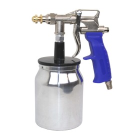 Chemicar Undercoating Spray Gun with Adjustable Nozzle; Truck Bed Liner Sprayer Gun; Sprays Bedliner, Wax Coatings, Thicker Liquids, Blue Handle