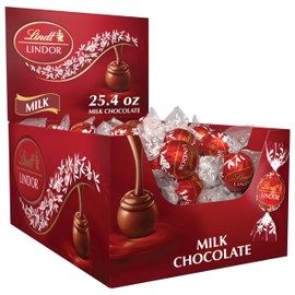 Lindt LINDOR Dark Chocolate Candy Truffles, Dark Chocolate with Smooth, Melting Truffle Center, 25.4 oz., 60 Count