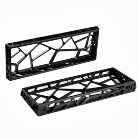 YMDK 60% Hollow60 GH60 Aluminum Case for Wooting60HE Poker2 Pok3r DZ60 YD60MQ GK61 GK64 DK64 Similar to Holy60 (Anodized Black)