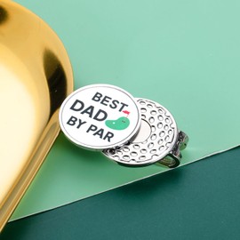 Golf Gifts for Dad from Daughter Son Birthday Gifts for Dad Best Dad By Par Dad Gifts from Wife Ball Marker for Papa Gifts for Men Him Golf Lover Gifts for Daddy Stepdad New Dad Hat Clip Fathers Day