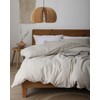 XZ XIFA Linen Duvet Cover Twin, 100% Washed French Flax