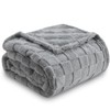 Fleece Throw Blanket for Sofa - Soft Checkered Single Blankets