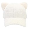 Winter Baseball Cap for Women Faux Rabbit Fur Warm Vicor