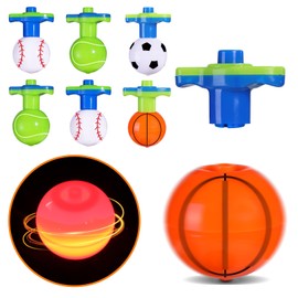 SCIONE 12Pcs LED Light Up Spinning Tops for Kids, Glow in The Dark Party Supplies, Kids Goodie Bag Fillers, Birthday Party Favor Novelty Bulk Toys, Easter Eggs Hunt Prize