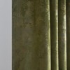 Roslynwood Luxury Gold Foil Print Moss Green Velvet Curtains 96