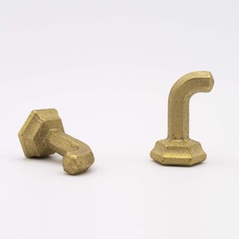 Futagami Brass Strong Magnetic Hook for Walls, Doors and Refrigerators - L Shape