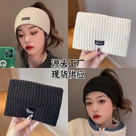 Trending Women's Knit Dual-Purpose Sports Headband for Fall/Winter Same Headband - Yellow 15ea