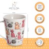 SPOTTED DOG GIFT COMPANY - Kaffeetasse mit Katzen-Motiven - Geschenk