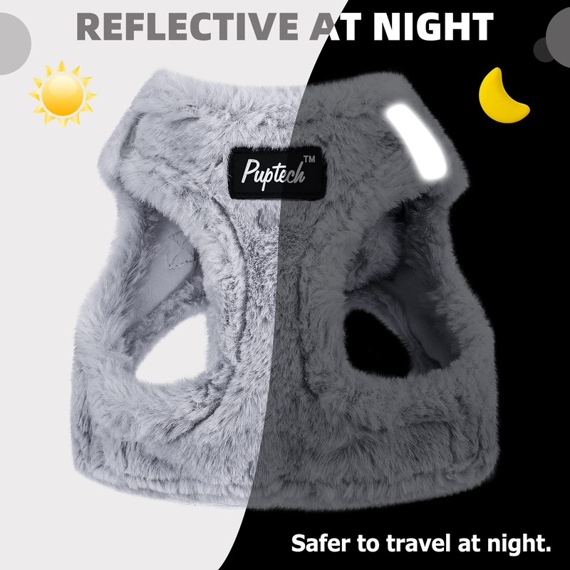 PUPTECK Adjustable Dog Harness Collar and Leash Set Step in