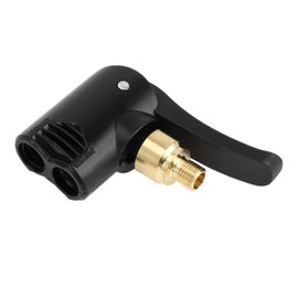 INFINAUTO Non Deflatable Tire Valve Chuck, 7.5mm Car Inflator Compressor Pump Adapter Tire Inflator Nozzle Adapter with Clip Black, 1 Pc