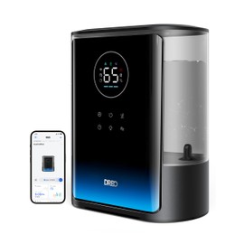 Dreo 8L Smart Humidifiers for Bedroom 600ft², 80H Runtime Warm&Cool Supersized Mist Humidifier for Large Room Indoor, Quiet Whole House humidifier for Baby, Plants, with Alexa/Google, Black, HM717S