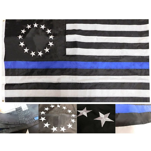"Flags & Signs" Betsy Ross Thin Blue Line 3x5 3'x5'