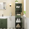 Homhedy 67" H Tall Bathroom Storage Cabinet with 2 Barn