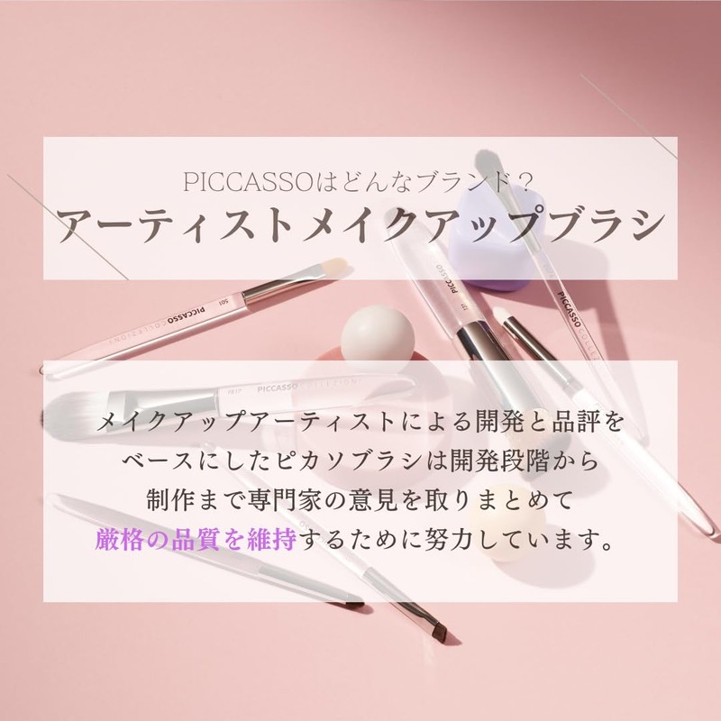 PICCASSO 501 Premium Lip Brush - Concealer Compatible, Uniform Color,