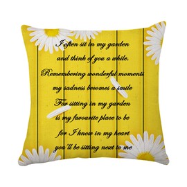 Hasodeo Memorial Gifts Think of You Gifts Memorial Cushion Covers for Loss of Loved Ones Keepsake Pillow Cover Mum Dad Grandma Nana Remembrance Gift for Women Granden or Home Decortive