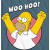 The Simpsons Homer Woo Hoo! Mens Adult T-Shirt(SM, Slate Grey)