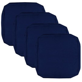 FLYMEI Patio Cushion Covers 24x24x4 Waterproof Outdoor Cushion Cover Replacement 4Packs Outdoor Seat Cushion Slipcover for Rattan Chair Sofa, Blue