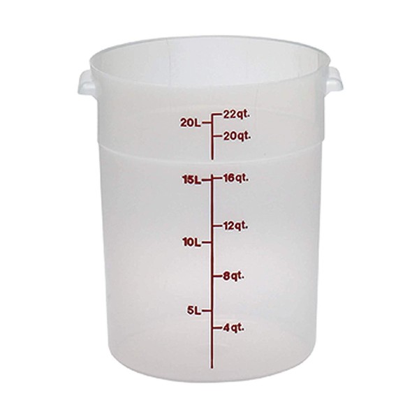 Cambro (RFS22PP190) 22 qt Round Graduated Food Storage Container - Camwear®