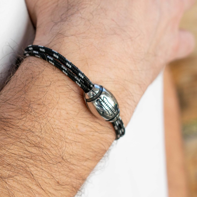 Ernestine - Bracciale rugby - misura regolabile, regalo festa del