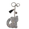 Popfizzy Cat Keychain, Bling Backpack Charm, Rhinestone Bag Charms, Animal