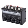 Stereo Mini Mixer Passive Audio Signal Controller 4 Channel Hub