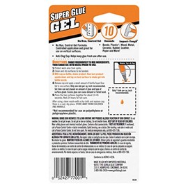 Gorilla Super Glue Gel, 20 gramos, 1 paquete