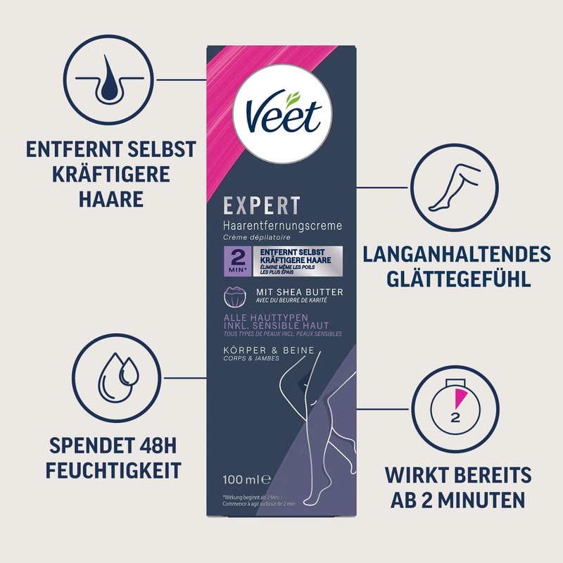 Veet Expert Intimate Hair Removal Kit for Intimate Areas Including