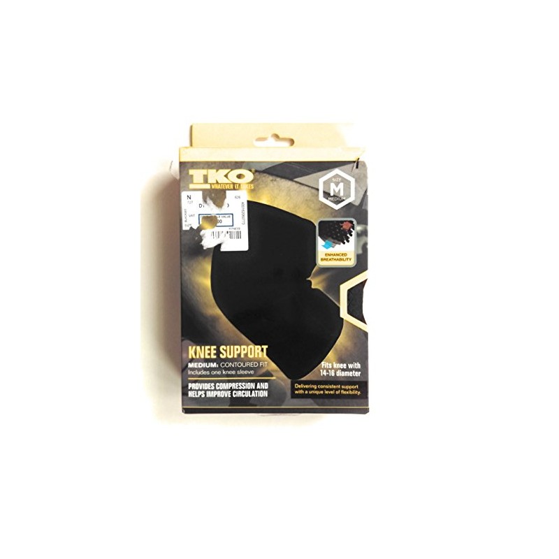TKO Knee Support Contoured Fit, Medium (For Knee with 14-16
