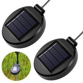 Joycabin 2 Stück Solar Blumenlichter Ersatz Top Solarbatteriekasten Solarleuchten Ersatzteil für Solar Blumenlichter Ersatzteil Outdoor Flower solar Lights Garten Hof Weg Dekoration Light