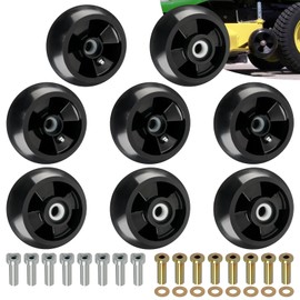 CheeMuii 8 Pack Lawn Mower Deck Gauge Wheels Kit AM125172 Mower Deck Wheels Compatible with John Deere 48", 54", 60", 62“, 72" Deck Replace for AM125172 AM124706 210-300
