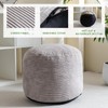 HIGOGOGO Round Stuffed Pouf Ottoman, Corduroy Poufs with Foam Chunk