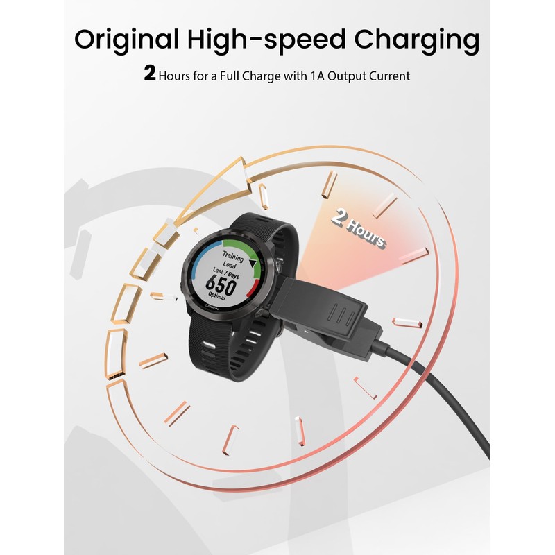 Sinoacc 1 Pack (3.3ft/1m) Charger for Garmin Lily,Lily 2,Forerunner 35