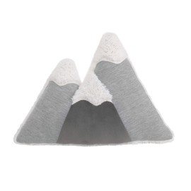 Little Love by NoJo Mountain Shaped Grey & White Plush Decorative Pillow, Grey, White, Charcoal