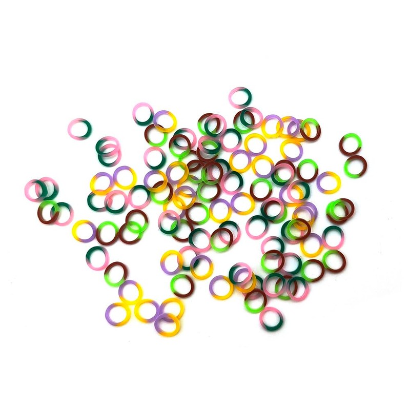 SNAWOP Orthodontic Elastic Rubber Band 1/4" Neon 100PCS Medium 3.5