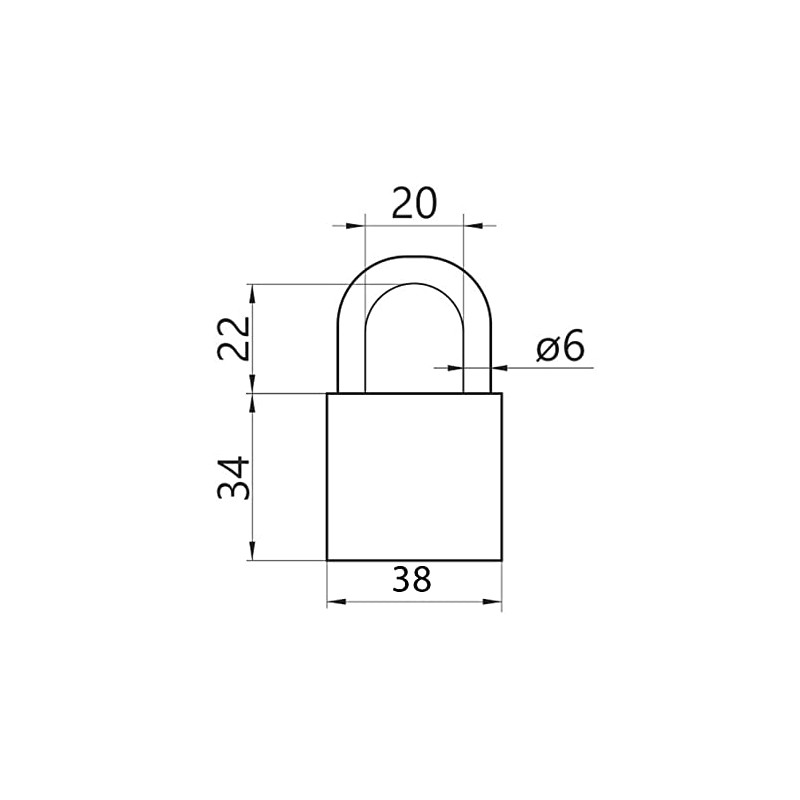 Noxi Padlock Padlock Cast-Iron Black 40
