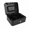 Small Locking Cash Box Portable Double Layers Safe Metal Money