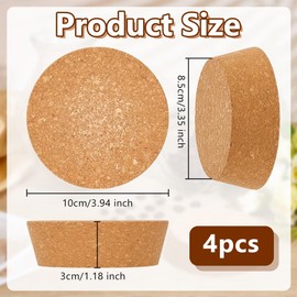 OLYCRAFT 4 Stück Große Korken 8.5~10cm Kork Flaschenverschlüsse Konische Korken Korken Einmachglasdeckel Konische Holzstopfen Konischer Holzstopfen Für Küche Hochzeitsgeschenk Konserven