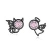 Angel and Devil Stud Earrings 925 Sterling Silver Cubic Zirconia