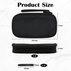 KASURE 2 Pcs Double-Layer Electronics Accessories Bag and 4 Pcs Wire Fixing Cable Organizer, Portable Organiser Bag for Electronics Accessories, Cable Organiser Bag, Travel Gadget Bag