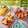 Bokon 200 Pcs 25 oz Plastic Meal Containers Bulk Disposable