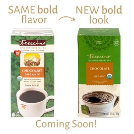 Teeccino Herbal Tea – Chocolaté – Rich & Roasted Herbal Tea That’s Caffeine Free & Prebiotic for Natural Energy, 25 Tea Bags