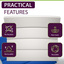 3 Pack GreenFix Adhesive Putty 2oz - White & Blue Sticky Putty - Mounting Putty for Walls Removable - Sticky Tack for Wall Hanging Posters Arts & Crafts Collectibles